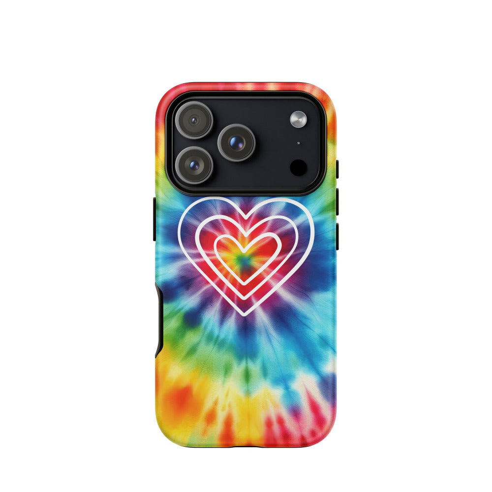 Tie Dye Hearts iPhone 17 Pro Max Tough Case - Matte Finish - https://ascensionemporium.net